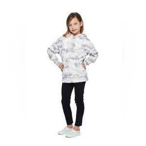 LAZYPANTS KIDS COOPER  HOODIE IN WHITE CAMO - Size 12